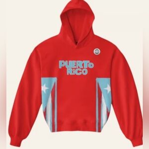 Bad Bunny PUERTo RiC0 Red Graphic Hoodie 🇵🇷 Sz Medium dtmf Unisex uNOPENEd